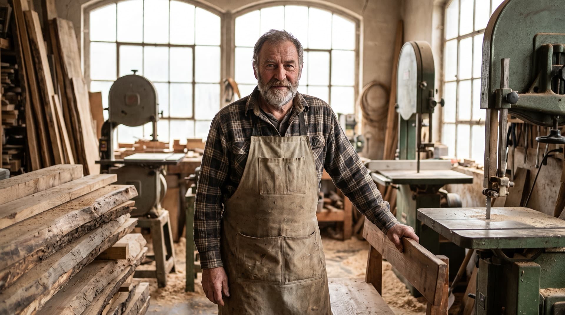 Un artisan menuisier dans son atelier