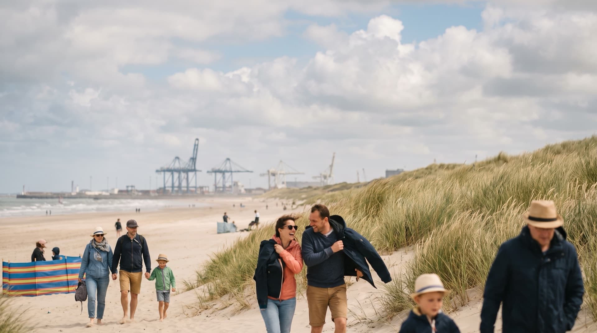La plage et la digue de Dunkerque
