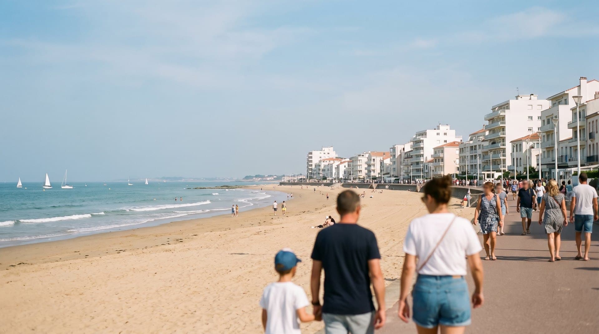 Le remblai et la grande plage des Sables-d'Olonne