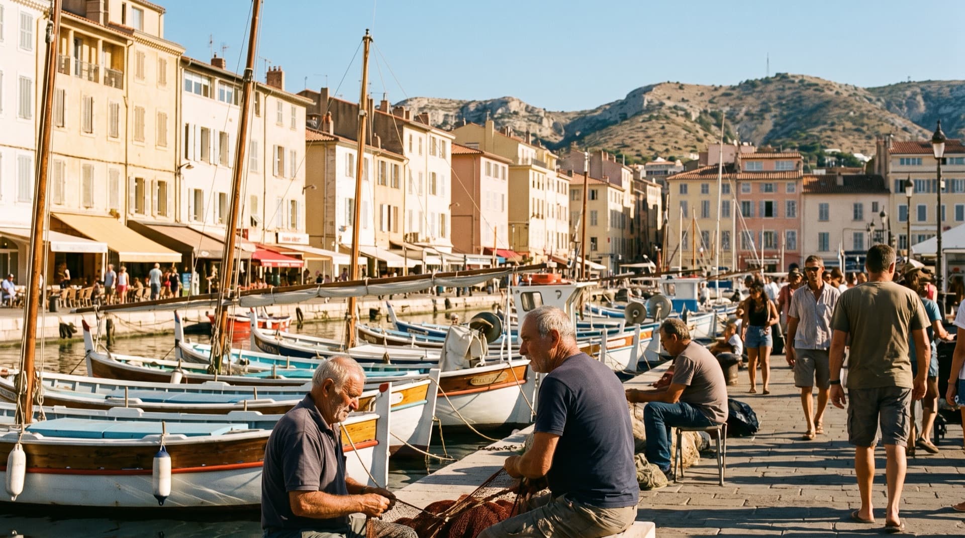 Le Vieux-Port de Marseille et ses bateaux